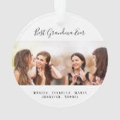 カスタム写真最高のおばあちゃん オーナメント (裏面)