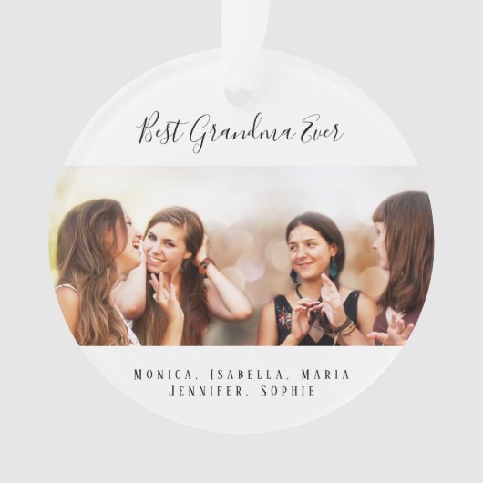 カスタム写真最高のおばあちゃん オーナメント (正面)