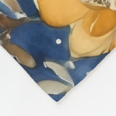 カスタム写真最高のお母さん青い黄色の花 フリースブランケット (角)