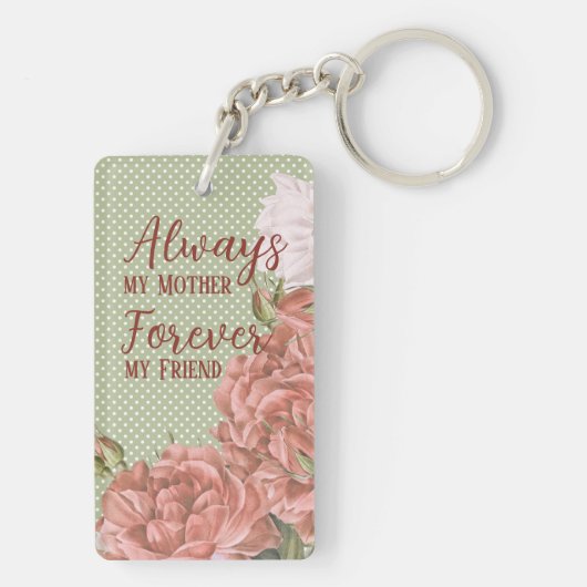 カスタム写真最高のの友人と今の引用文 キーホルダー (裏面)