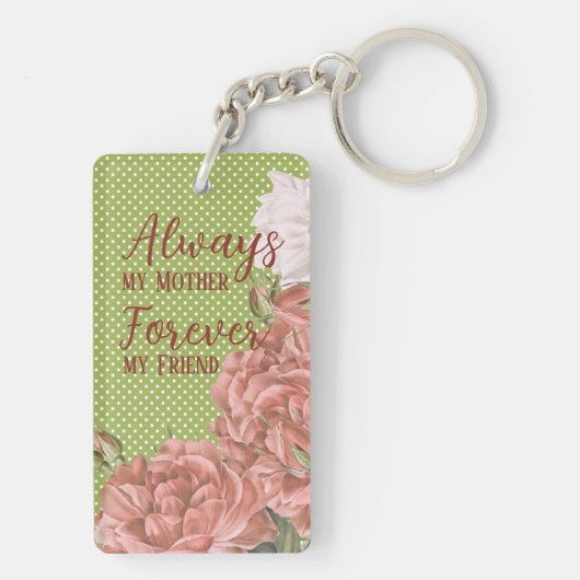 カスタム写真最高のの友人と今の引用文 キーホルダー (裏面)