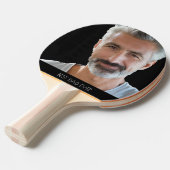 カスタム写真最高のパパは常に父の日黒 卓球ラケット (正面アングル)