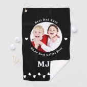 カスタム写真最高のパパエバおもしろいゴルファー ゴルフタオル (インサイチュ)