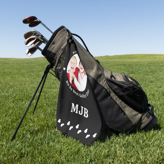 カスタム写真最高のパパエバおもしろいゴルファー ゴルフタオル (グリーン)