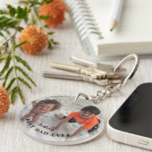 カスタム写真最高のパパパーソナライズされたEver キーホルダー (正面右)