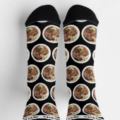 カスタム写真最高のパパーEver Black Father's Day ソックス (上部)