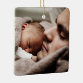 カスタム写真最高のパパ セラミックオーナメント (右)