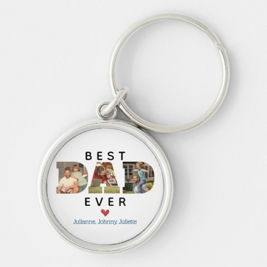 カスタム写真最高のパパEver Father's Day Gift キーホルダー (正面)