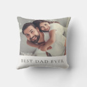 カスタム写真最高のパパEver Tシャツ クッション (裏面)