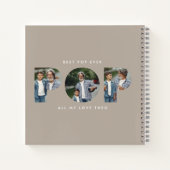 カスタム写真最高のポップ・アートのベージュ ノートブック (裏面)