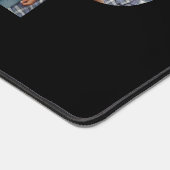 カスタム写真最高のポップ・アートの「Ever」黒モダン デスクマット (コーナー)