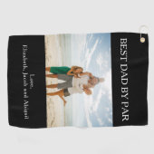 カスタム写真最高の日（パー） ゴルフタオル (横)