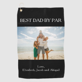 カスタム写真最高の日（パー） ゴルフタオル