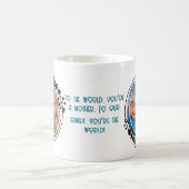 カスタム写真最高の母と家族の母親の日 コーヒーマグカップ (中央)