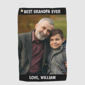 カスタム写真最高のGrandpa Ever Faters Day Gift ゴルフタオル (正面)