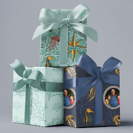 カスタム写真最高のGrandpa Ever Sea Life 航海の ラッピングペーパーシート