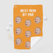 カスタム写真最高のMom Byパーパーソナライズされたベビー ゴルフタオル (インサイチュ)