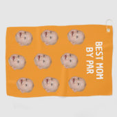 カスタム写真最高のMom Byパーパーソナライズされたベビー ゴルフタオル (横)