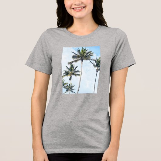 カスタム写真最高のMom Ever （自分の写真を追加） トライブレンドＴシャツ (正面)