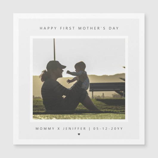 カスタム写真母の日の磁気カード (正面)