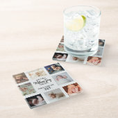 カスタム写真母の日コースターギフト ガラスコースター (アングル)