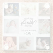 カスタム写真母の日コースターギフト ガラスコースター (裏面)