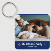 カスタム写真海航海の海海軍ブルー キーホルダー (正面)