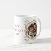 カスタム写真父の日マグフレームエレガントギフト コーヒーマグカップ (正面右)