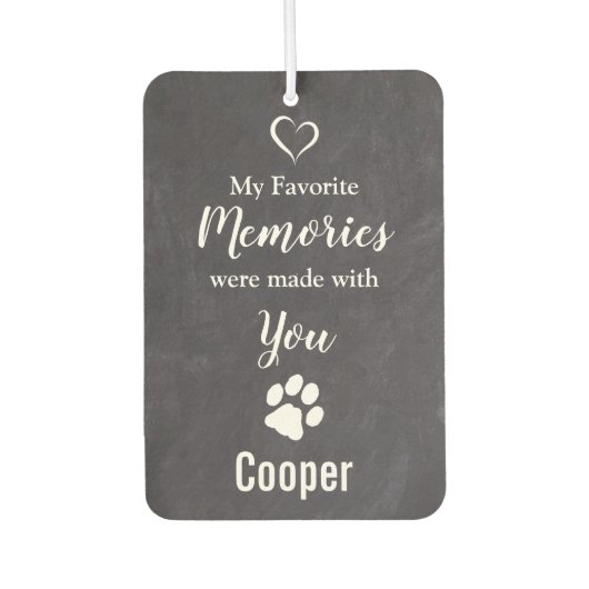 カスタム写真犬ペット記念写真 カーエアーフレッシュナー (正面)