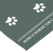 カスタム写真猫グリーン ショートテーブルランナー (コーナー)