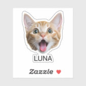 カスタム写真猫ペット | 写パーソナライズされた真 シール (シート)