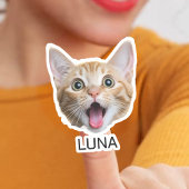 カスタム写真猫ペット | 写パーソナライズされた真 シール