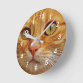 カスタム写真猫犬ペットファミリーパーソナライズされた ラウンド壁時計 (傾斜)