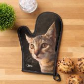 カスタム写真猫・犬と名前テンプレート 鍋つかみ (トップダウン)