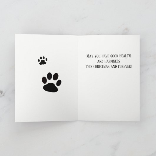 カスタム写真獣医メリークリスマス シーズンカード (内部)