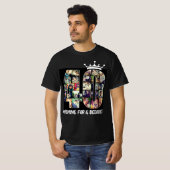 カスタム写真番号コラージュ40文字クラウンTシャツ Tシャツ (正面フル)