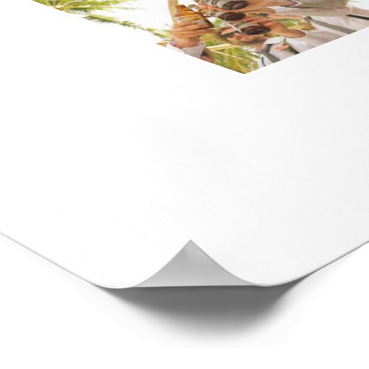 カスタム写真番号フレーム1周年記念 ポスター (角)