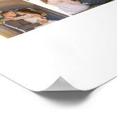 カスタム写真番号枠2年目の記念日 ポスター (角)