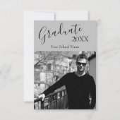 カスタム写真白黒オープンハウス 招待状 (正面)