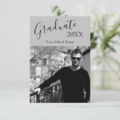 カスタム写真白黒オープンハウス 招待状 (スタンド正面)