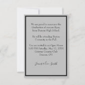 カスタム写真白黒オープンハウス 招待状 (裏面)