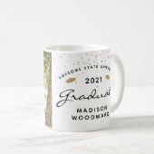 カスタム写真白黒卒業記念 コーヒーマグカップ (正面右)