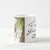 カスタム写真白黒卒業記念 コーヒーマグカップ (中央)