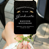 カスタム写真白黒金ゴールド卒業 ハンドファン