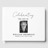 カスタム写真祝の葬儀の生涯 ゲストブック (正面)