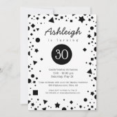 カスタム写真紙吹雪30歳の誕生日招待状 招待状 (正面)