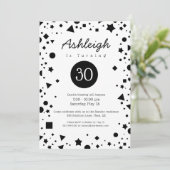 カスタム写真紙吹雪30歳の誕生日招待状 招待状 (スタンド正面)