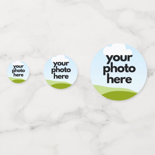 カスタム写真紙吹雪 – 表パーソナライズされた散布図 コンフェッティ (正面)