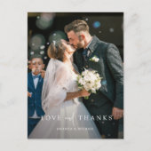 カスタム写真結婚ありがとう ポストカード (正面)
