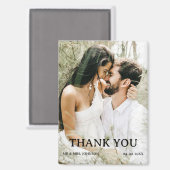 カスタム写真結婚ありがとう マグネット (正面/裏面)